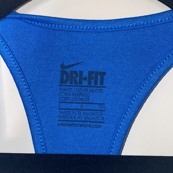 Nike Dry Fit Blue Workout Tank Top - Picture 3 of 4